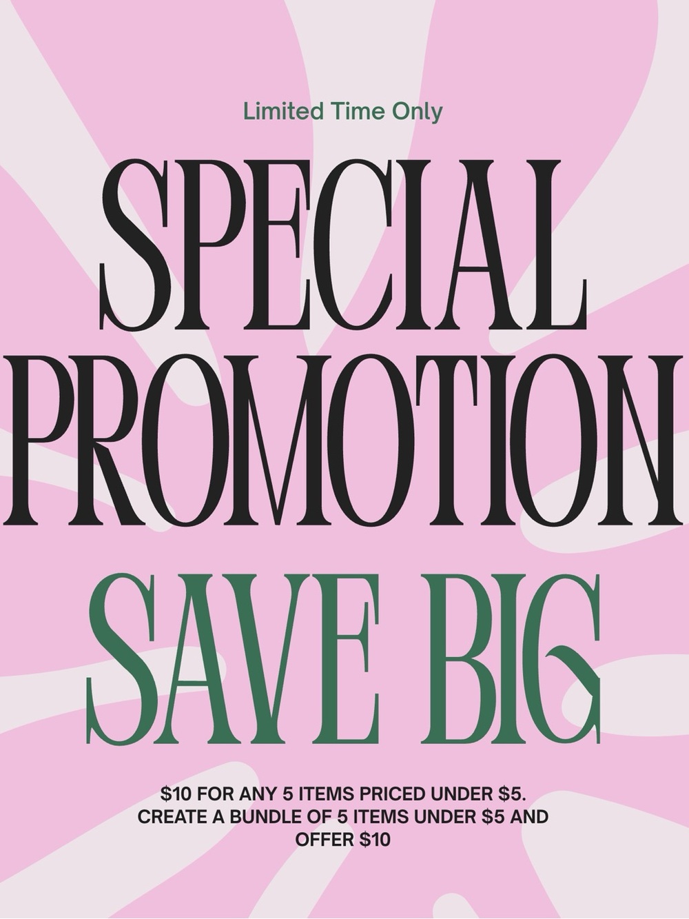 $10 for a bundle of 5 items under $5